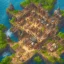 Placeholder: gold mine architecture concept in dofus，vertical view