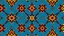 Placeholder: Front Symmetrical View Of Ethnic Cultural Pakistani Sindhi Ajrak Pattern. Using Colors Golden, Navy-Blue, Sky-Blue, Maroon And Black.