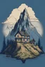 Placeholder: In the middle of his mountain is a house