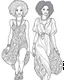 Placeholder: African -American women coloring page, full body (((((white background))))), only use an outline., real style, line art, white color, clean line art, white background, Sketch style