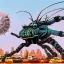 Placeholder: A giant robotic insect monster attacking New York by Chris foss