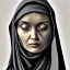 Placeholder: Cloaked woman, portrait, highly detailed, close up