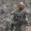 Placeholder: Walter White cyborg, 8k, tactical vest, helmet, gun.