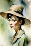 Placeholder: Watercolor Audrey Hepburn