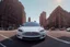 Placeholder: A Tesla 'Model S' is drifting at high speeds, near the Flatiron Building in Manhattan. (CINEMATIC, WIDE ANGLE LENS, PHOTO REAL)