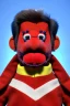 Placeholder: Waist up muppet Portrait, Nicolas maduro us muppet doll, Venezuelan president, tracksuit red blue and yellow, mustache, photo studio, red background, unreal engine 5, concept art, art station, ray tracing, lumen lighting, ultra detail, volumetric lighting, 3d.