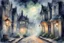 Placeholder: Prompt: a lantern glowing softly on a cobblestone street, mist swirling, with old Victorian houses lining the path, watercolor, mysterious, nocturnal