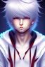 Placeholder: Shota, cute, portrait, white hair, blue eyes