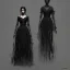 Placeholder: dark elegant dress shadow woman, powerful, creepy, matter, majestic, flow, illustration, concept art, by Greg Rutkowski, Sung Choi, Mitchell Mohrhauser, Maciej Kuciara, Johnson Ting