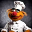 Placeholder: Friday's inspirational subject: The Muppets Swedish Chef with bushy eyebrows and mustache cooking, the guests are other famous muppets. Animated, 3d , funny The Swedish Chef.. "Bork, bork, bork