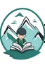 Placeholder: The logo consists of a child facing a book and mountains