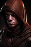 Placeholder: fantasy male human half body assassin with an hood, epic, cinematic, realistic, detailed, digital art,