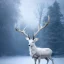 Placeholder: the most stunning, beautiful portrait of a white stag in a winter landscape, mystical, high-quality, ultrafine-detail, flickering light, mist, 8k resolution, 3d octane render, digital art, detailed matte, brian froud, howard lyon, selina french, anna dittmann, annie stokes, lisa parker, greg rutowski,