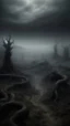 Placeholder: ,surrealism of the dark of a nightmare ten miles high and six foot deep, hyper photorealistic, hyper detailed dark art color, high resolution, fog, octane render, tilt shift, HDRI Environment, all pictures dark gray