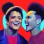 Placeholder: Painting of Bruno mars and Anderson paak