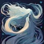Placeholder: Long flowing Hair and stars style of erte iridescent