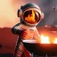 Placeholder: astronaut cooking marshmallows on barbecue from mars unreal engine 5, octan render