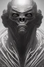 Placeholder: evil berserker, alien, tron, head, bitcoin eyes, 8k, finely detailed, dark light, photo realistic, hr giger