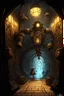 Placeholder: A steampunk dungeon hallway with a twisted clockwork robot rpg cover art