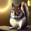 Placeholder: squirrel “wearing avatar make up”