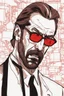 Placeholder: an intimidating disgusted and menacing looking Hans Gruber wearing red-tinted glasses