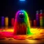 Placeholder: spaghetti rainbow monster, motion blur, 8k, downlight, soft light, depth of field, photorealism, trending on art station, lotsa detail