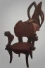 Placeholder: A rabbit shaped arm chair.