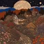 Placeholder: Colourful, peaceful, Egon Schiele, Max Ernst, houses, night sky filled with galaxies and stars, rocks, trees, flowers, one-line drawing, sharp focus, 8k, deep 3d field, intricate, ornate