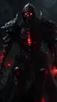 Placeholder: dark fantasy, close up blood acolytw, armored, intricate details, insane details, volumetric lighting, ominous atmosphere, ominous lights, spectral atmosphere, red sparkles, ritual scenario