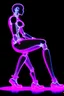 Placeholder: Anais Nin; Neon X-Ray of a woman in heels; neo-futuristic