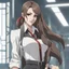 Placeholder: An Arrogant-Looking Young Woman With Pale Skin, Red Eyes, And Long Brown Hair Pulled Up In A Single, Straight Ponytail. She Is In The Mafia. An Air Of Malevolent Power Surrounds Her. Anime Style, High Definition, Greg Rutkowski, 8k Resolution, Intricate Details