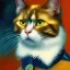 Placeholder: Portrait of a cat by Van Gogh