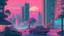 Placeholder: soothing 80s Japanese city ,
