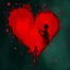 Placeholder: romantic picture, abstract, with red and dark green,, hq