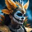 Placeholder: a close up of a person wearing a costume, an airbrush painting, inspired by Hedi Xandt, zbrush central contest winner, aquatic creature, victorian day of the dead, marc adamus, tooth wu : : quixel megascans, airbrush style, profile picture, beautiful creature, shot with Sony Alpha a9 Il and Sony FE 200-600mm f/5.6-6.3 G OSS lens, natural ligh, hyper realistic photograph, ultra detailed -ar 1:1 —q 2 -s 750)