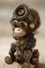 Placeholder: small cute steampunk mechanical monkey, made of metal