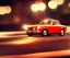 Placeholder: fiat 125p, city. high speed. bokeh. lens flare. warm lights. high detailed. oil on canvas