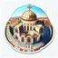 Placeholder: aerial view digital drawing of a byzantine cathedral as a sticker