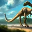 Placeholder: titanosaur beach detailed, RTX, fantasy, 8K