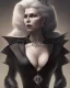 Placeholder: old evil queen in black leather gown, femme fatale, volouptous, busty, cleavage, angry, emperious, 8k resolution concept art portrait by Greg Rutkowski,