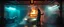 Placeholder: portrait of young indian ravnos clan vampire mistress in misty underground garage with parking robots and neon light, washer man with mask and hi pressure steam gadgets cleans cars and walls, walls are lined with neon lights, mechanic in weird suit washes walls and robots, a car that is burning inside is inside a car washing machine with big rolling brushes, smoke and debris, warped and twisted camera angle, dark asphalt floor, low roof