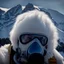 Placeholder: Yeti in an elastomeric respirator, Kananaskis Country