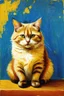 Placeholder: Portrait of a cat by Van Gogh