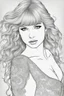 Placeholder: coloring pages of taylor swift for adults, Designs Black and white, No Shading
