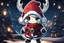 Placeholder: sticker Chibi santa-claus in 8k solo leveling shadow artstyle,, hollow knight them, close picture, neon lights, intricate details, highly detailed, high details, detailed portrait, masterpiece,ultra detailed, ultra quality