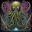 Placeholder: Lovecraftian Yog Sothoth, by Dariusz Klimczak and Brian Bolland, surreal horror design, dramatic, color ink illustration, sharp focus, eerie, artistic