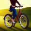 Placeholder: young woman riding a bike