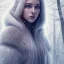 Placeholder: Woman, ice, blue, forest, snow, beautiful, mountain, masterpiece, expert, 8K, hyperrealism, sharp focus, cinematic lighting