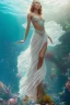 Placeholder: beautiful fashion elegant goddness of water, chic strapless dress, tropical sea background, character design, in the style of artgerm, and wlop, chanel jewelry, cinematic lighting, hyperdetailed, 8 k realistic, symmetrical, global illumination, radiant light, love and mercy, frostbite 3 engine, cryengine, dof, trending on artstation, digital art, crepuscular ray