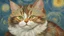 Placeholder: Portrait of a cat by Van Gogh